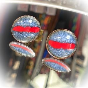 💕Unique Vintage Enamel Cufflinks💕